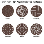 Round Aluminum 36 Inch Patio Table - Round Legs