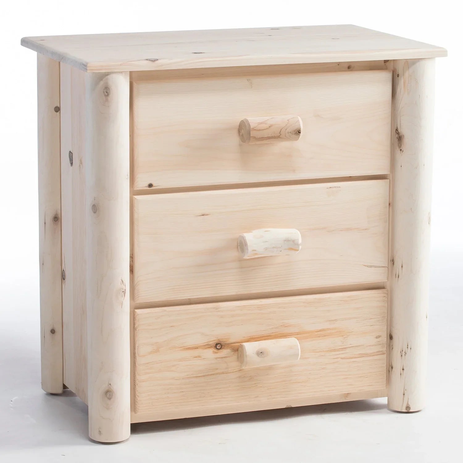 Rustic Log 3 Drawer Dresser
