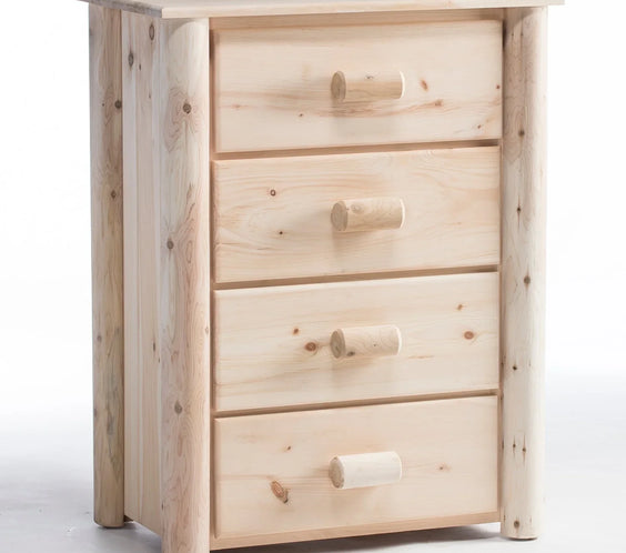 Rustic Log 4 Drawer Chest