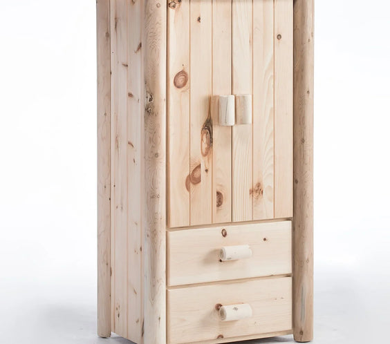 Rustic Log Armoire
