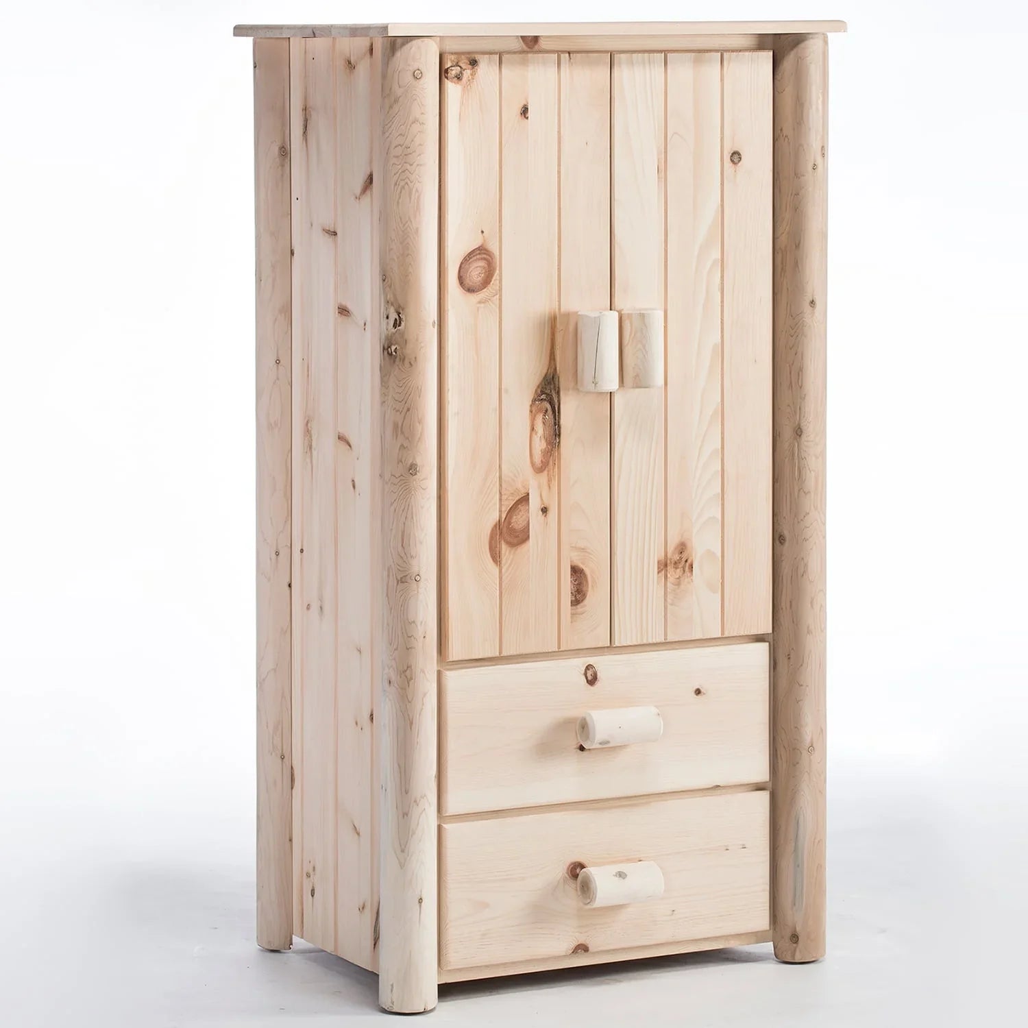Rustic Log Armoire