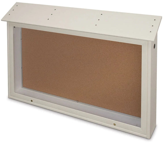 Cork Single Door Outdoor Bulletin Board  45"x30"