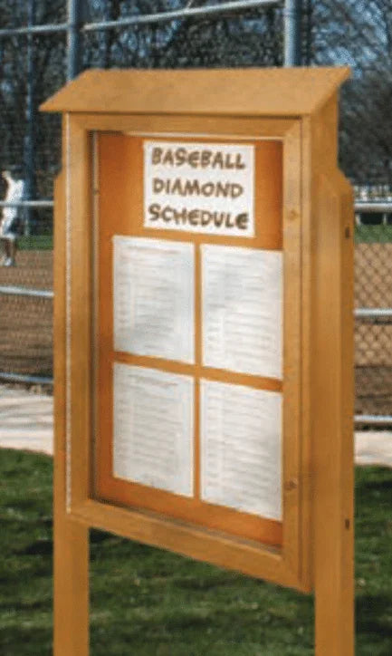 Single Door Outdoor Message Board 26"x42"