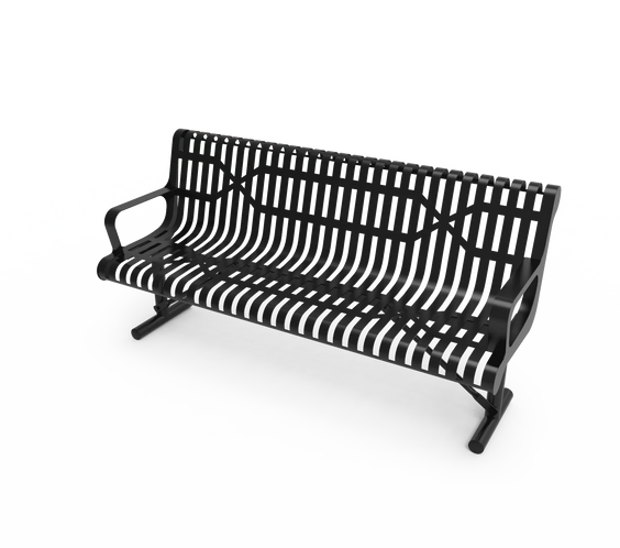 Steel Ribbed Classic Park Bench