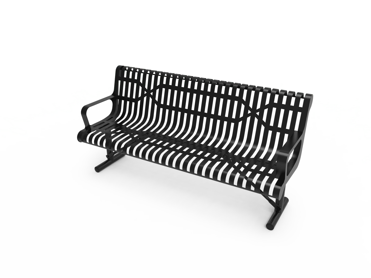 Steel Ribbed Classic Park Bench