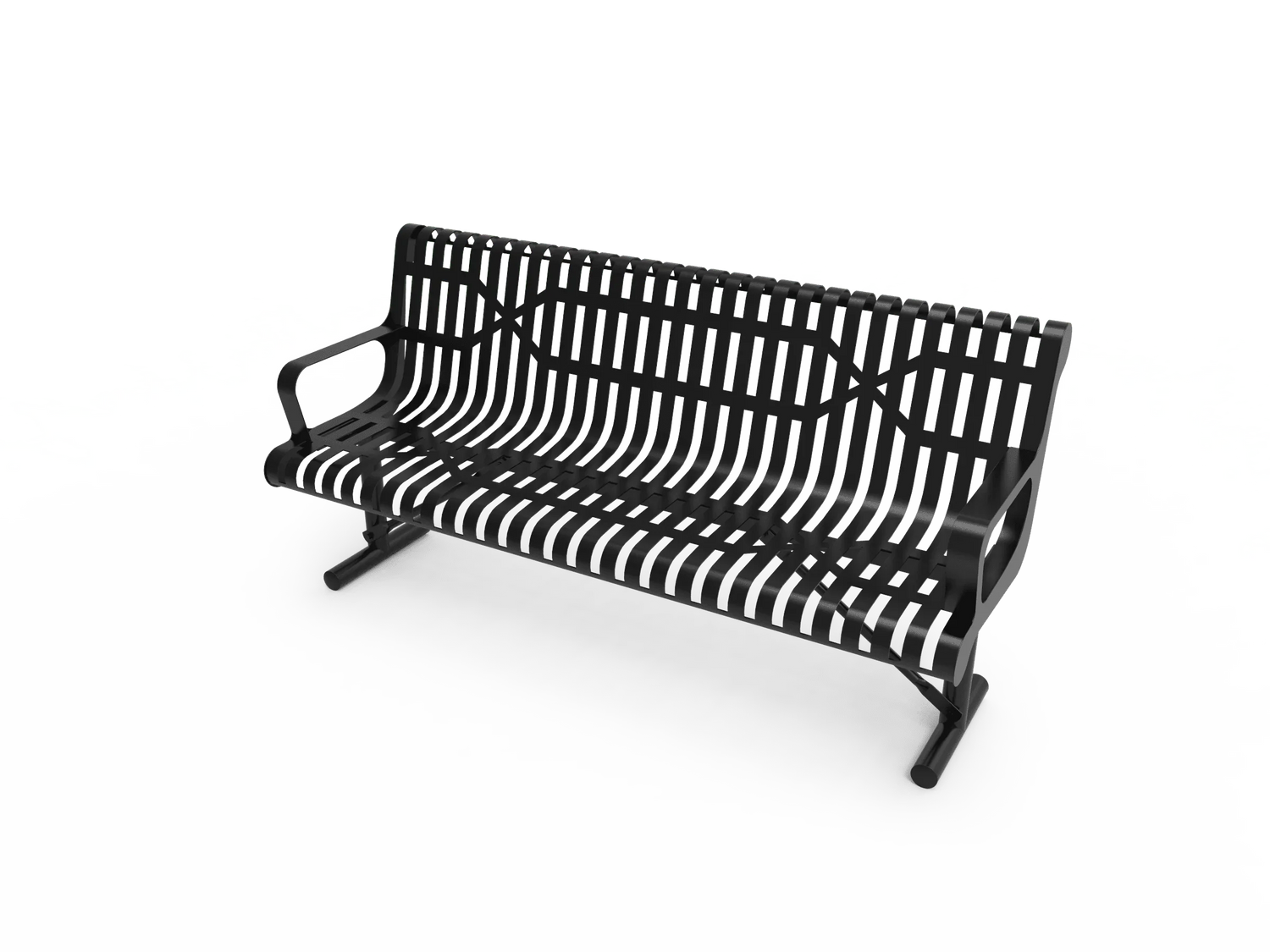 Steel Ribbed Classic Park Bench