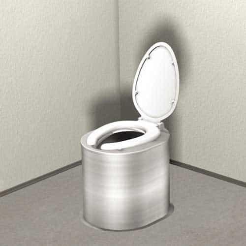 Waterless Toilet Riser with Seat and Cover