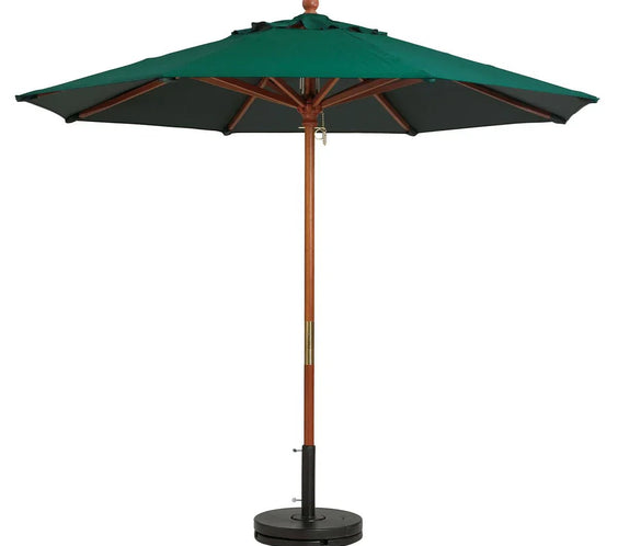 Quick Ship 94in - 7.8 Foot Commercial Outdoor Market Umbrella – Hardwood Pole - Outdoorsiness