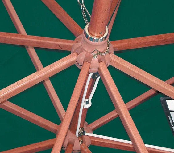 Quick Ship 94in - 7.8 Foot Commercial Outdoor Market Umbrella – Hardwood Pole - Outdoorsiness