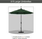 Quick Ship 94in - 7.8 Foot Commercial Outdoor Market Umbrella – Hardwood Pole - Outdoorsiness