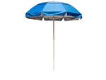 Quick Ship Solar Reflective 6 Foot Hexagon Fiberglass Beach Umbrella – UV Coated Silver Canopy - Outdoorsiness