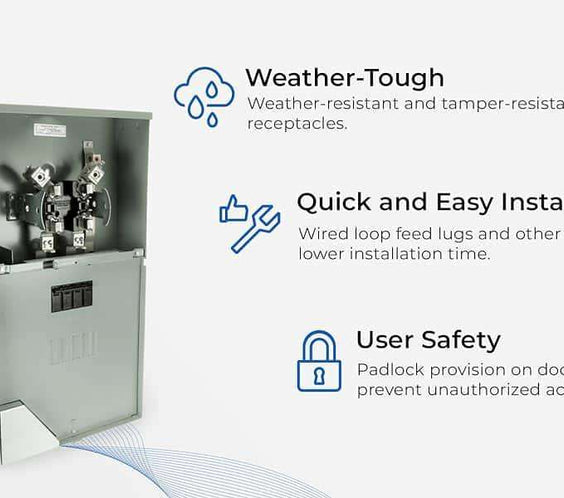 R281CB1 - 200 AMP Metered Service Entrance - Ringless - Surface Mount Box - Outdoorsiness