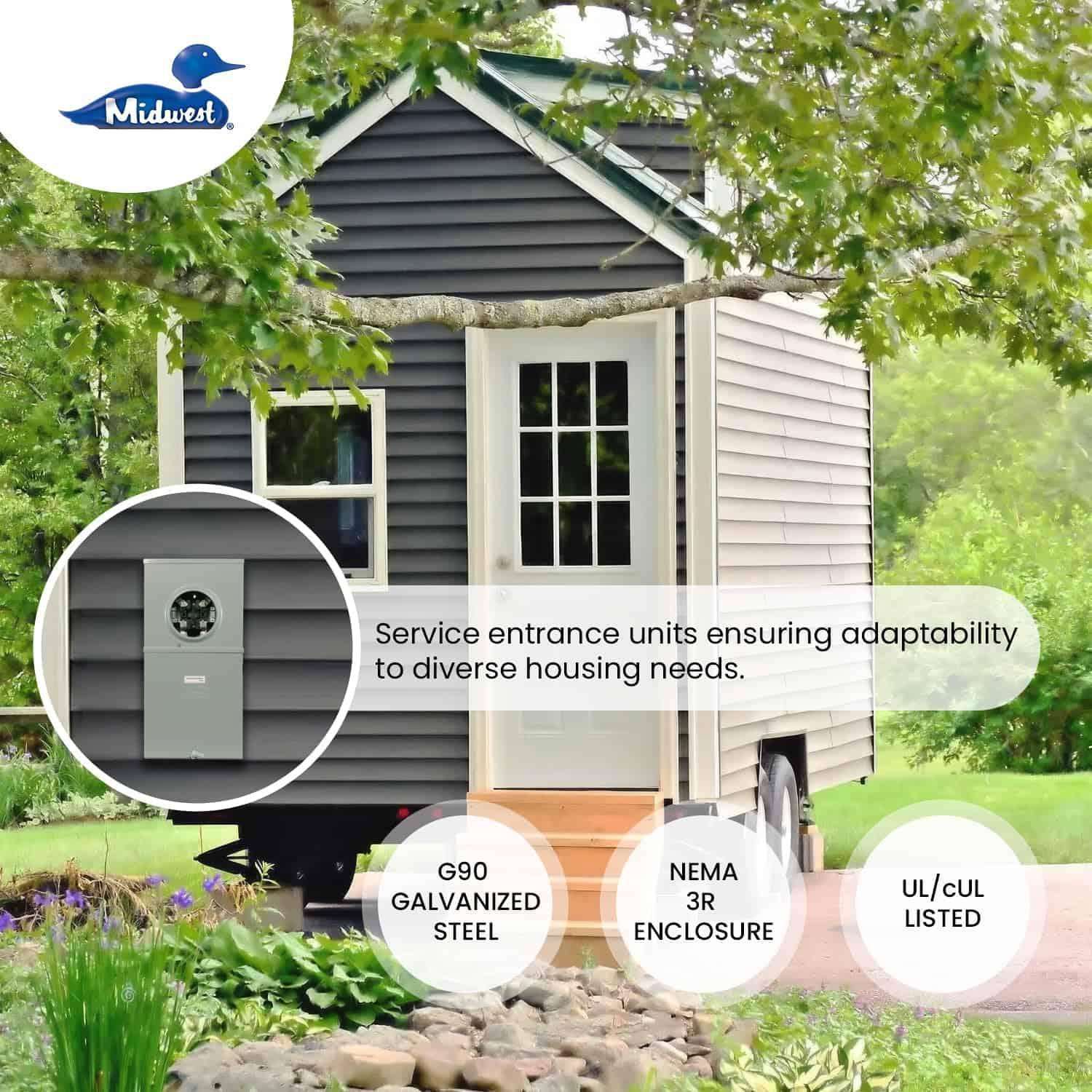 R281CB1 - 200 AMP Metered Service Entrance - Ringless - Surface Mount Box - Outdoorsiness