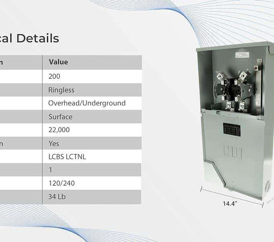 R281CB1 - 200 AMP Metered Service Entrance - Ringless - Surface Mount Box - Outdoorsiness