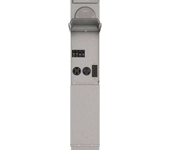 RING TYPE - 50 amp, 30 amp & 20 amp Metered RV Pedestal M075CP6010 - Direct Bury - Outdoorsiness