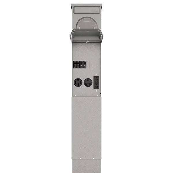 RING TYPE - 50 amp, 30 amp & 20 amp Metered RV Pedestal M075CP6010 - Direct Bury - Outdoorsiness
