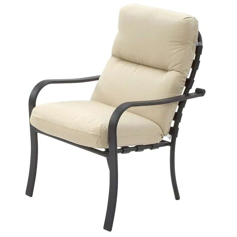 Rosetta Aluminum Commercial Cushioned Outdoor Dining Chair - Outdoorsiness