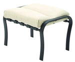 Rosetta Aluminum Outdoor Commercial Cushioned Chair Ottoman - Outdoorsiness