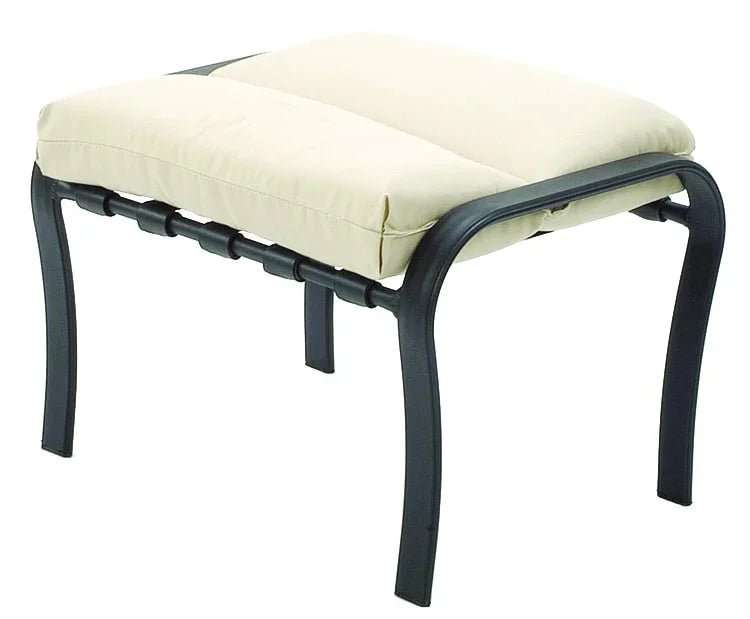 Rosetta Aluminum Outdoor Commercial Cushioned Chair Ottoman - Outdoorsiness