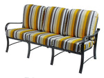 Rosetta Aluminum Outdoor Commercial Cushioned Sofa - Outdoorsiness