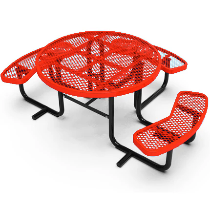 Quick Ship Round Picnic Table - 46" Round ADA Commercial Picnic Table