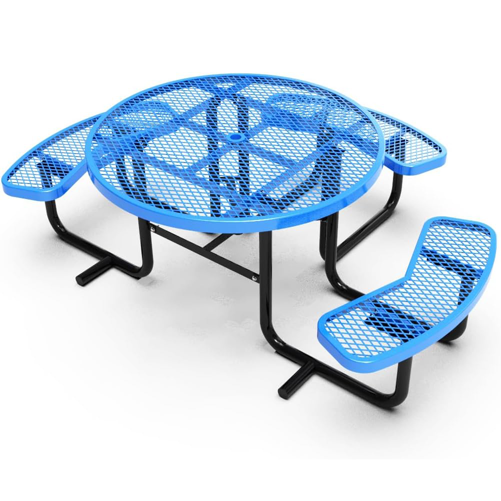 Quick Ship Round Picnic Table - 46" Round ADA Commercial Picnic Table