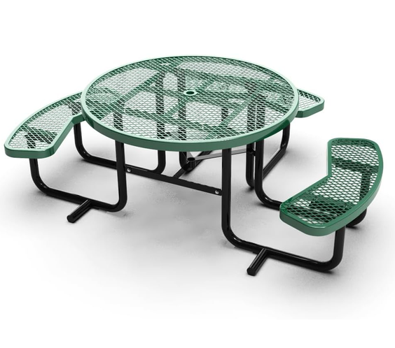 Quick Ship Round Picnic Table - 46" Round ADA Commercial Picnic Table