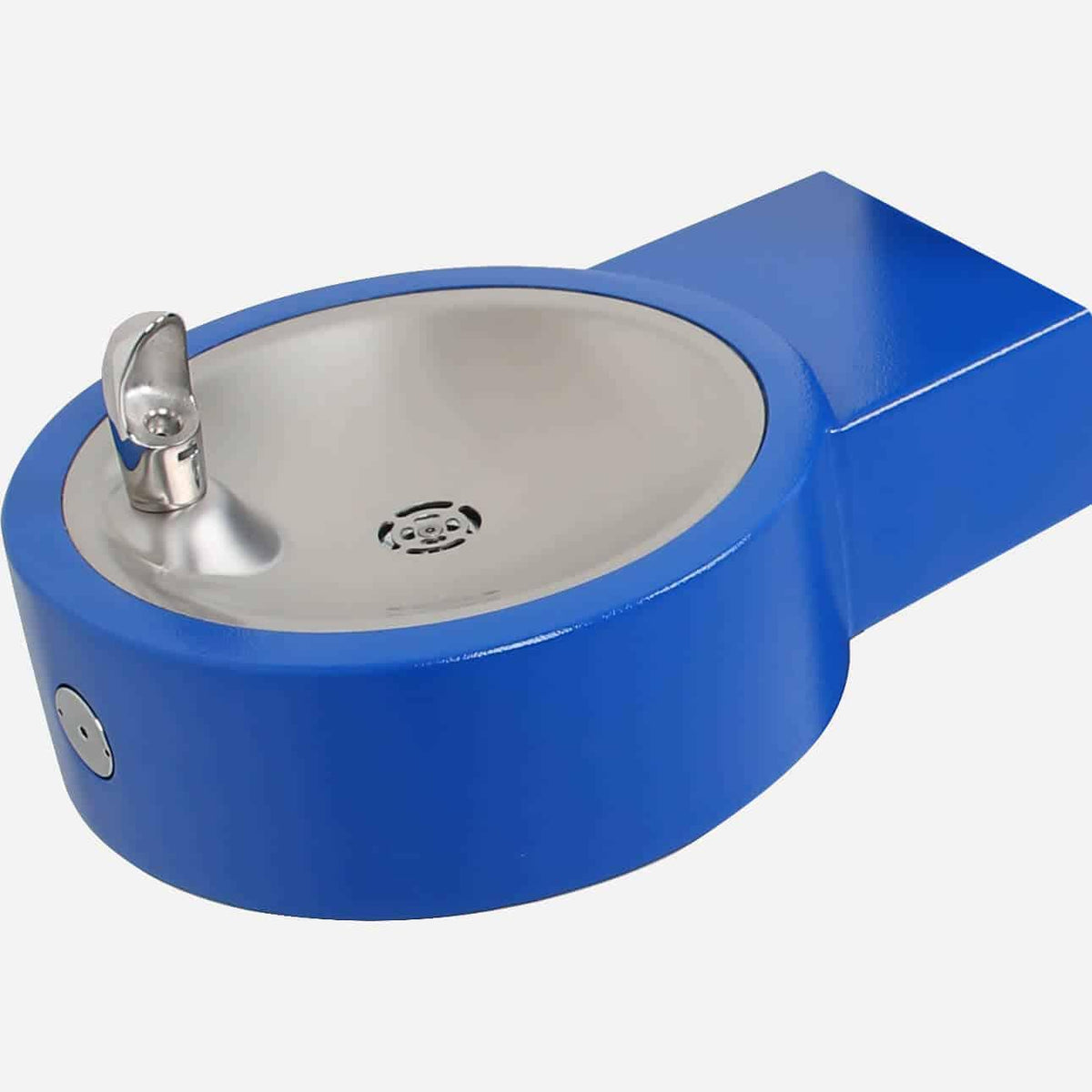 Round Stainless Steel Wall Mounted Drinking Fountain - Outdoorsiness
