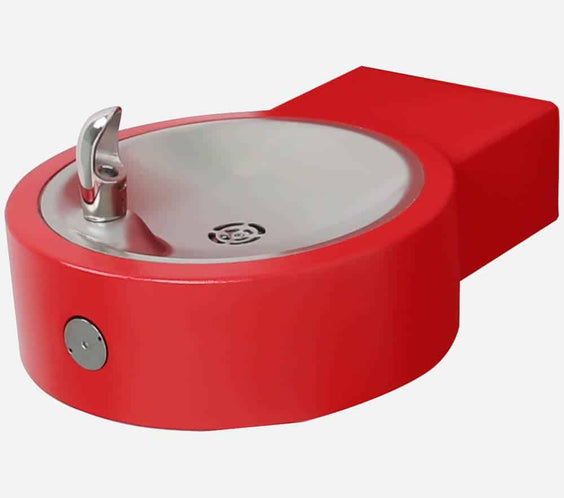 Round Stainless Steel Wall Mounted Drinking Fountain - Outdoorsiness
