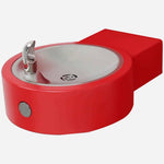 Round Stainless Steel Wall Mounted Drinking Fountain - Outdoorsiness