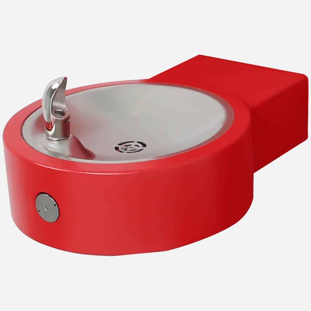 Round Stainless Steel Wall Mounted Drinking Fountain - Outdoorsiness