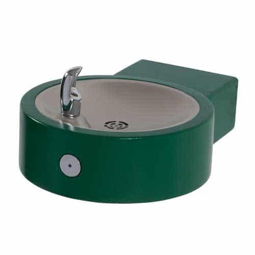 Round Stainless Steel Wall Mounted Drinking Fountain - Outdoorsiness