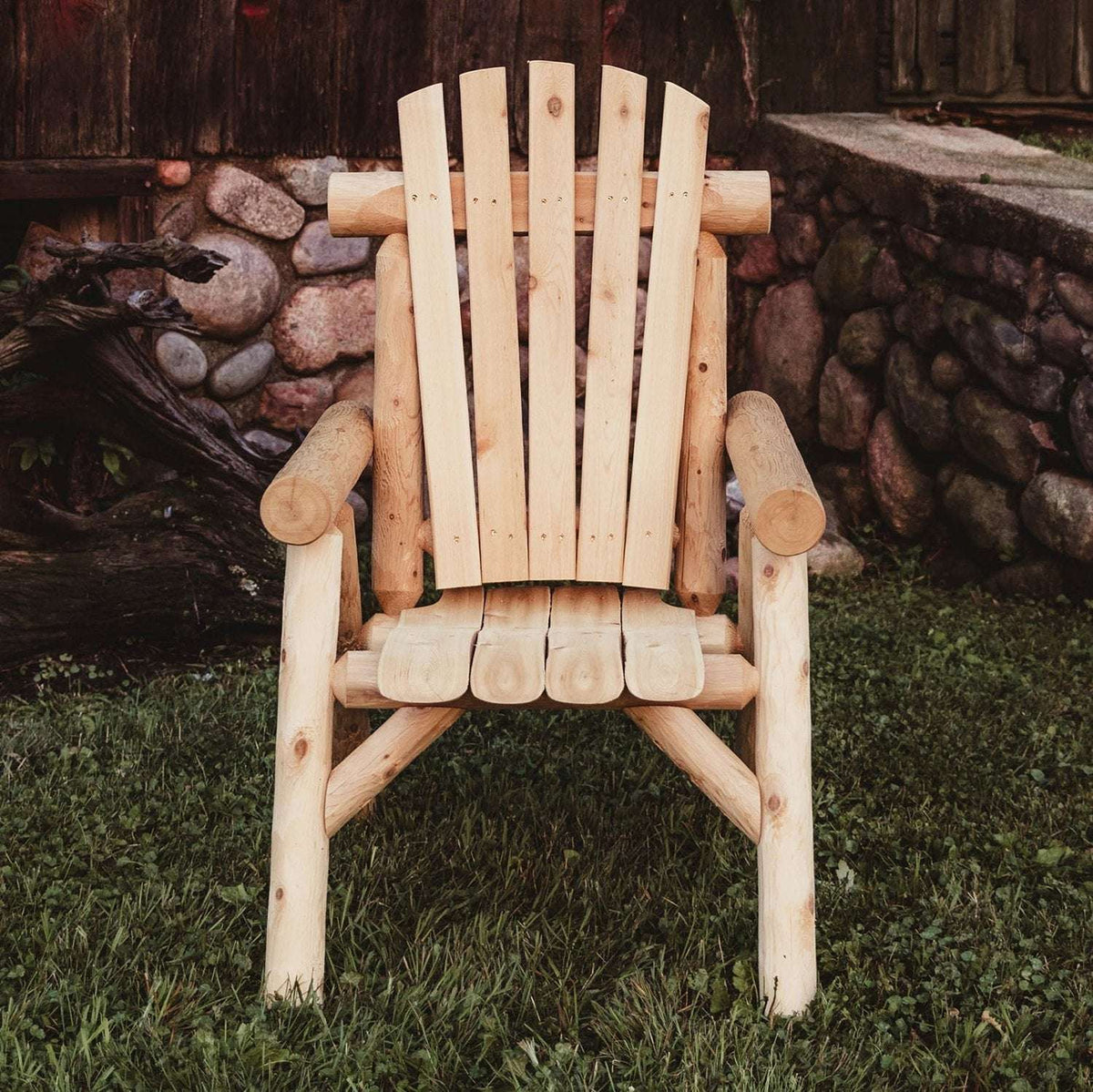 Rustic Northern White Cedar Log Dining Chair – USA Made - Outdoorsiness