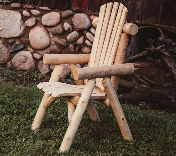 Rustic Northern White Cedar Log Dining Chair – USA Made - Outdoorsiness