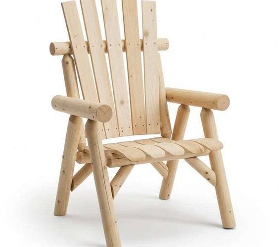 Rustic Northern White Cedar Log Lounge Chair – USA Made - Outdoorsiness