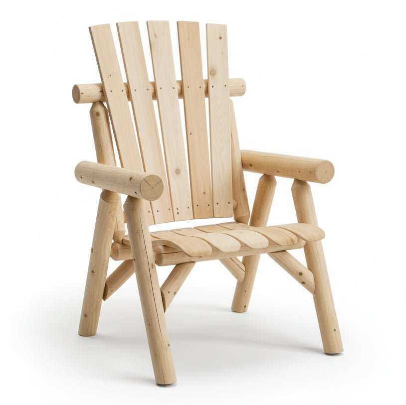 Rustic Northern White Cedar Log Lounge Chair – USA Made - Outdoorsiness