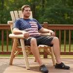 Rustic Northern White Cedar Log Lounge Chair – USA Made - Outdoorsiness