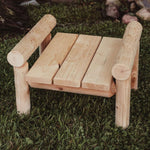 Rustic Northern White Cedar Log Ottoman – USA Made - Outdoorsiness