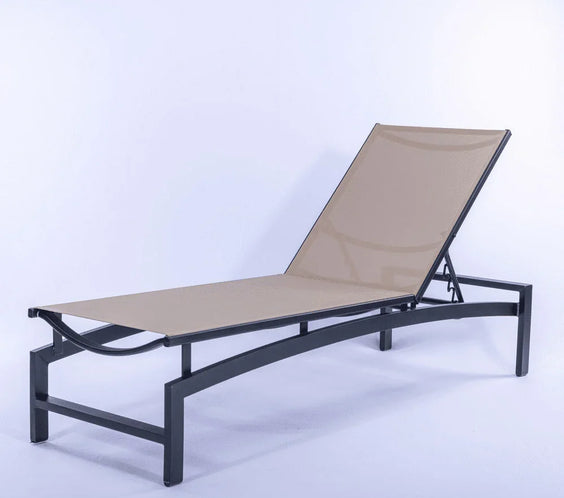 Skyline Luxury Commercial Sling Pool Chaise Lounge – 16in Aluminum