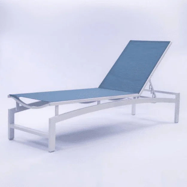 Skyline Luxury Commercial Sling Pool Chaise Lounge – 16in Aluminum