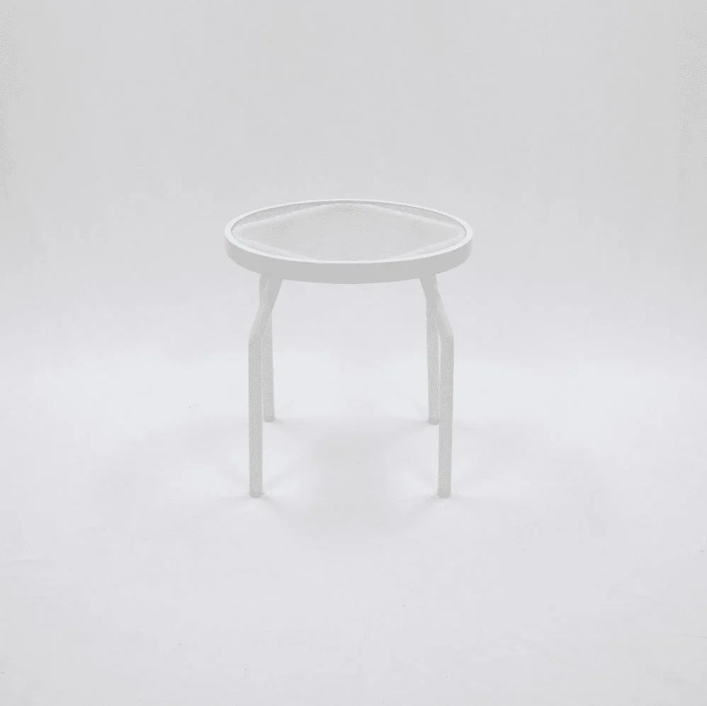 Beach Club 18in Round Acrylic Pool Side Table – Round Aluminum Tubing