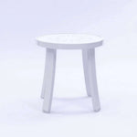 Skyline 18in Round Heavy Duty Aluminum Pool Side Table – Punched Top - Outdoorsiness