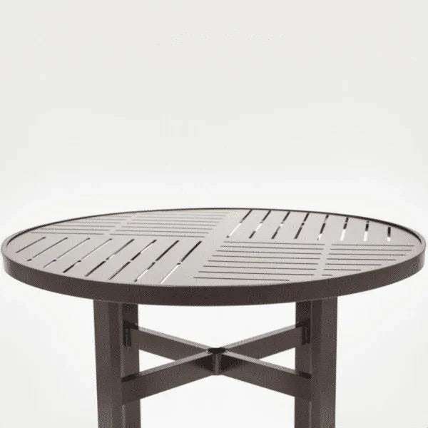 Skyline 36in Heavy Duty Aluminum Commercial Pool Patio Table – Punched Top - Outdoorsiness