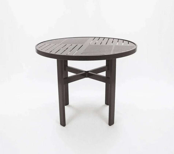 Skyline 36in Heavy Duty Aluminum Commercial Pool Patio Table – Punched Top - Outdoorsiness