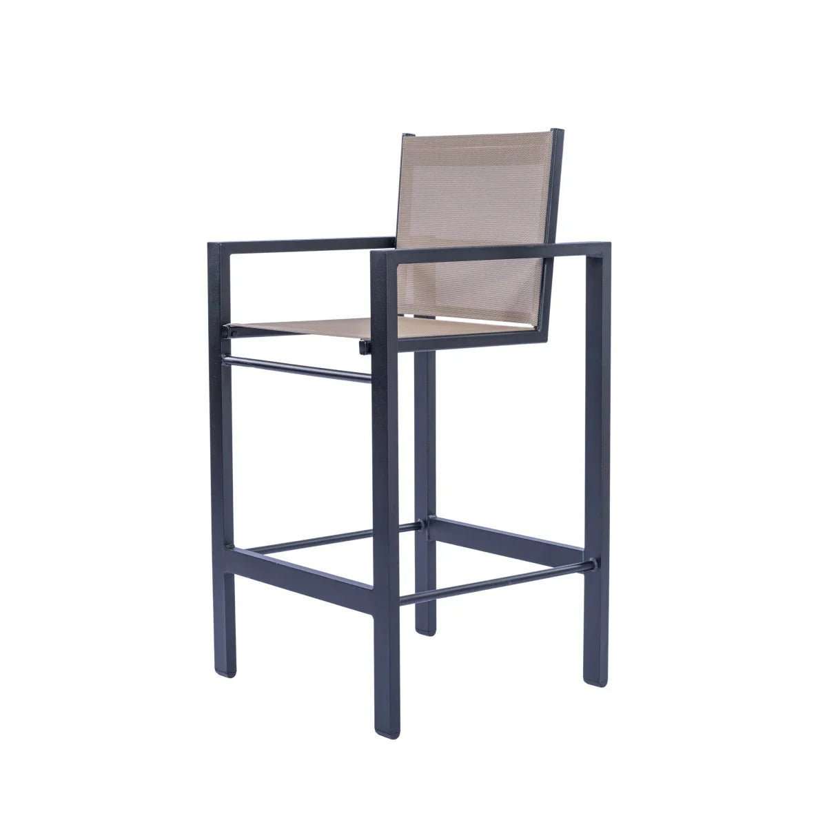 Skyline Commercial Sling Bar Height Stool – Powder-Coated Aluminum, Contemporary - Outdoorsiness