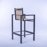 Skyline Commercial Sling Bar Height Stool – Powder-Coated Aluminum, Contemporary - Outdoorsiness