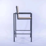 Skyline Commercial Sling Bar Height Stool – Powder-Coated Aluminum, Contemporary - Outdoorsiness