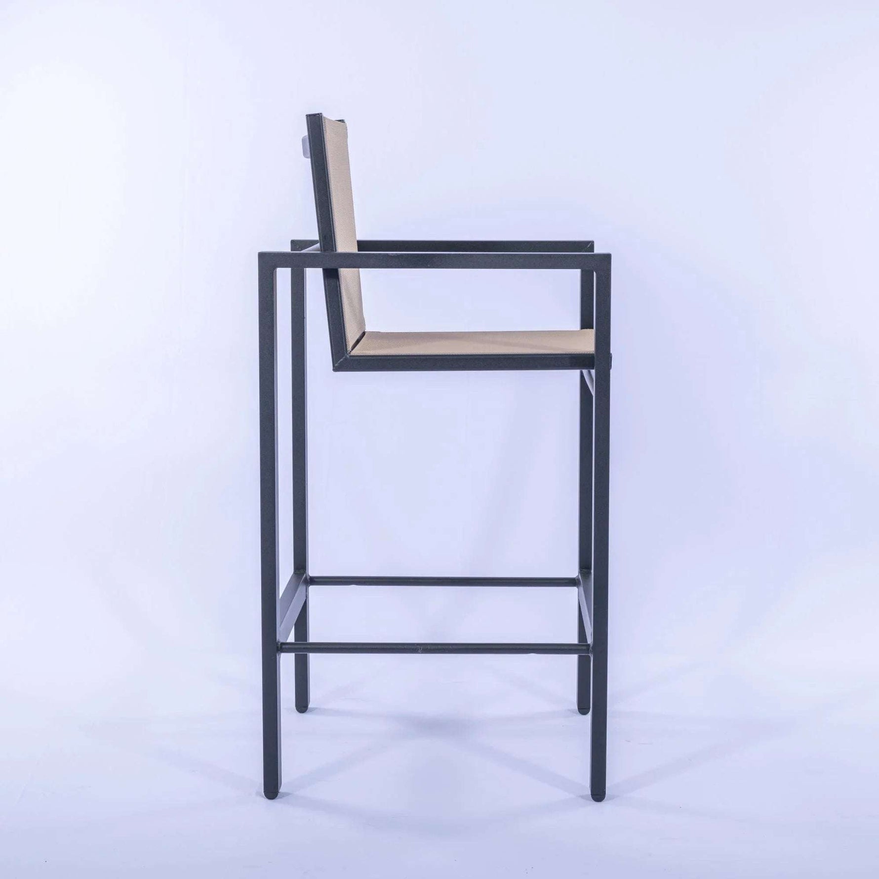 Skyline Commercial Sling Bar Height Stool – Powder-Coated Aluminum, Contemporary - Outdoorsiness