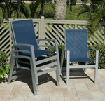 Skyline Modern Commercial Sling Pool Side Dining Chair - Outdoorsiness