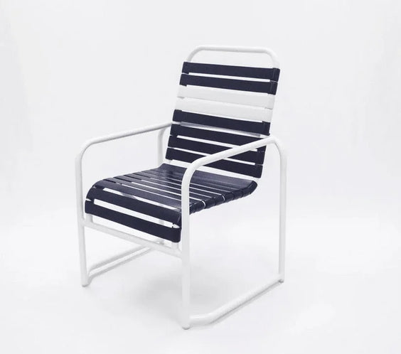 Vinyl Strap Commercial Pool Dining Chair – Sled Base